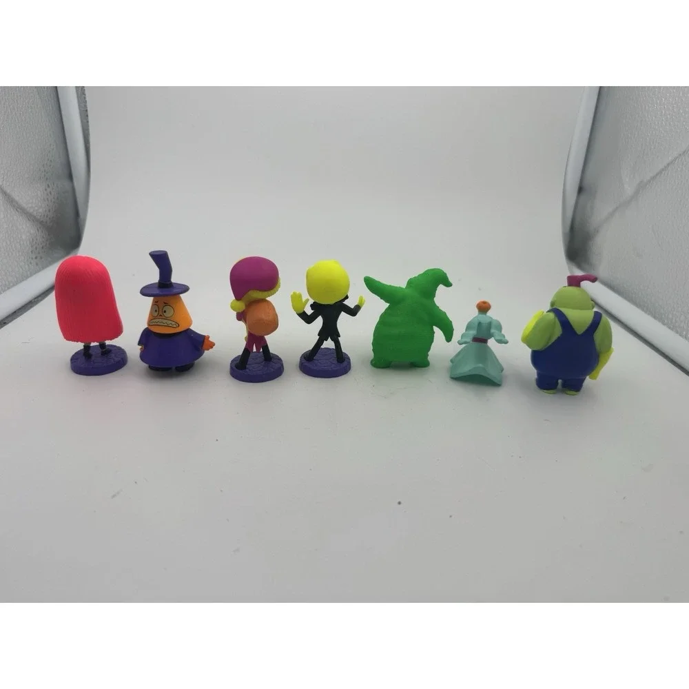 Disney Tim Burton's The Nightmare Before Christmas 7-Piece Neon Figure Lot